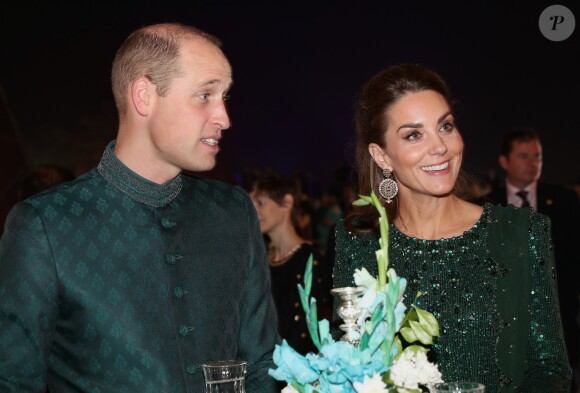 Kate Middleton, le prince William - Le duc et la duchesse de Cambridge lors d'une réception offerte par le haut commissaire britannique à Islamabad, Pakistan le 15 octobre 2019.