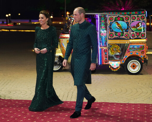 Kate Middleton, duchesse de Cambridge, le prince William, duc de Cambridge - Le duc et la duchesse de Cambridge arrivent à une réception en leur honneur donnée par le haut commissaire britannique au Pakistan , à Islamabad le 15 octobre 2019.