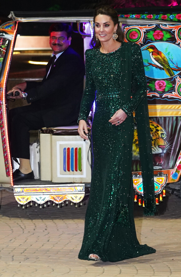 Kate Middleton, duchesse de Cambridge - Le duc et la duchesse de Cambridge arrivent à une réception en leur honneur donnée par le haut commissaire britannique au Pakistan , à Islamabad le 15 octobre 2019.