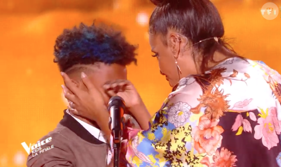 Soan et Amel Bent - Finale de "The Voice Kids 2019" sur TF1. Le 25 octobre 2019.