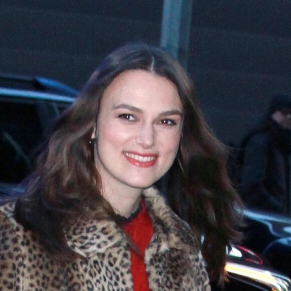 Keira Knightley fait un passage à l'émission Good Morning America pour la promotion du film "The Aftermath" (Coeurs ennemis) à New York le 13 mars 2019.