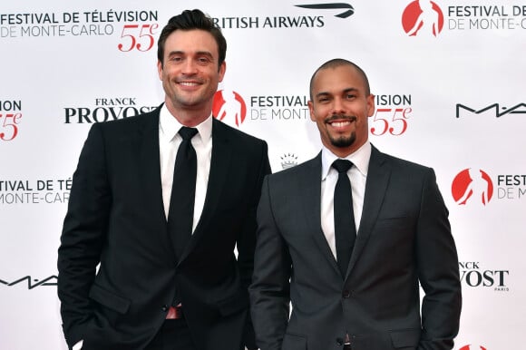 Bryton James et Daniel Goddard - Photocall de la soirée d'ouverture du 55ème festival de télévision de Monte-Carlo à Monaco. Le 13 juin 2015