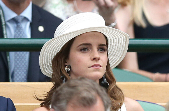 Emma Watson - Tournois de Wimbledon, Londres. Le 14 juillet 2018. @Steven Paston/PA Wire/ABACAPRESS.COM