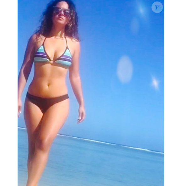 Laetitia de "L'amour est dans le pré 2019" divine en bikini à la plage, à la Réunion, le 23 juin 2019