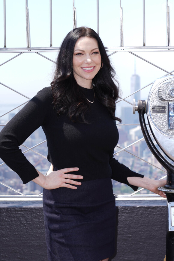Laura Prepon - Le casting de la série Netflix Orange is the New Black illumine l'Empire State Building à New York, le 26 juliet 2019.