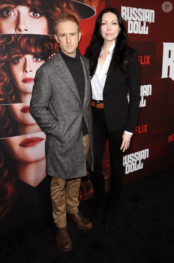 Ben Foster, Laura Prepon à la première de la série Netflix "Russian Doll" à New York, le 23 janvier 2019.