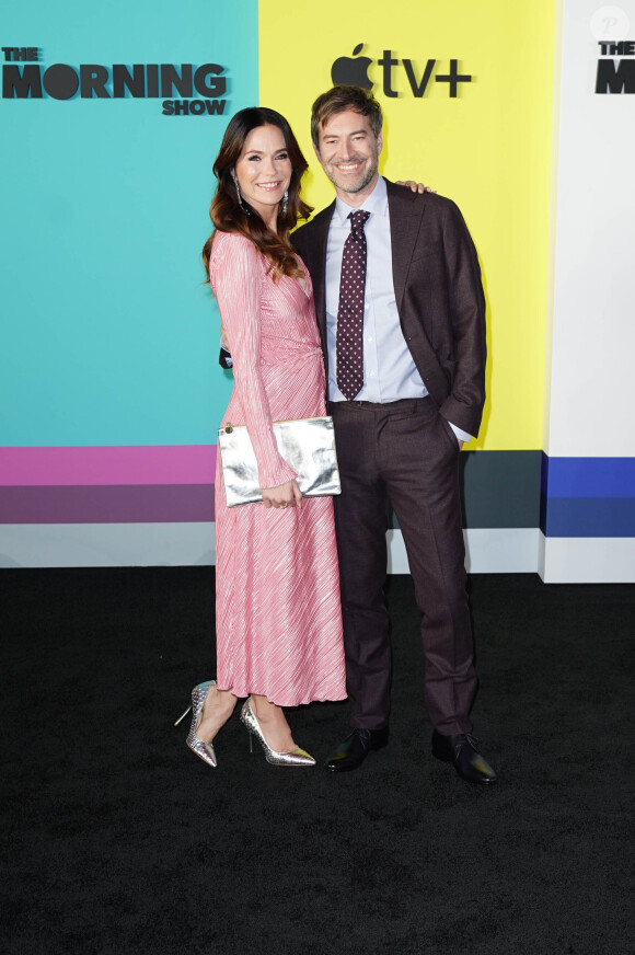 Katie Aselton et Mark Duplass à la première de la série d'Apple TV+ "The Morning Show" au Lincoln Center à New York, le 28 octobre 2019.