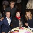 Fabien Lecoeuvre, Jean-Pierre Magnier (le mari de Rika Zaraï), Rika Zaraï et Stone, de son vrai nom Annie Gautrat - Soirée organisée en l'honneur de Rika Zaraï pour la sortie de son CD "Anthologie" au Phono Museum à Paris le 21 octobre 2019. © Jack Tribeca/Bestimage