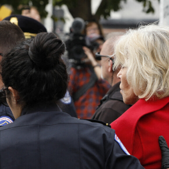 Jane Fonda, 81 ans, arrêtée le 25 octobre 2019 à Washington devant le Capitole lors d'une manifestation pour alerter les décideurs politiques et l'opinion publique sur l'urgence d'agir face à la crise du changement climatique.