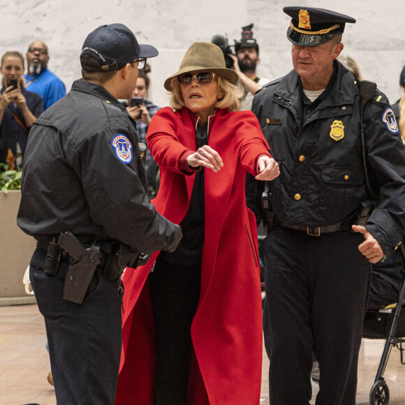 Jane Fonda, 81 ans, a été arrêtée par la police alors qu'elle menait une nouvelle manifestation le 1er novembre 2019 à Washington et faisait un sit-in dans l'un des bureaux du Sénat pour alerter les décideurs politiques et l'opinion publique sur l'urgence d'agir face à la crise du changement climatique.