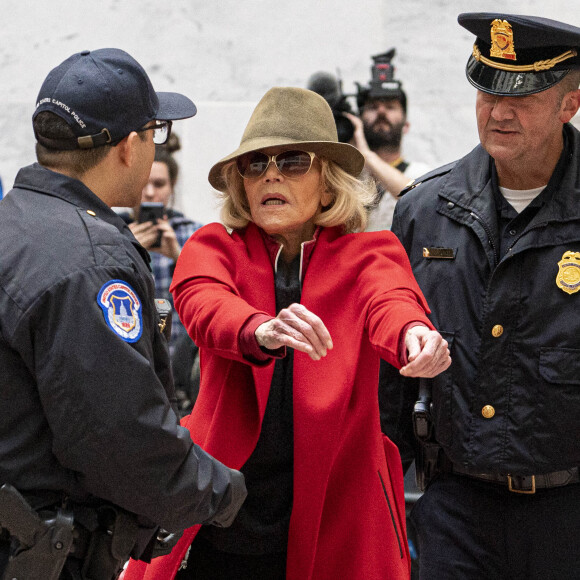 Jane Fonda, 81 ans, a été arrêtée par la police alors qu'elle menait une nouvelle manifestation le 1er novembre 2019 à Washington et faisait un sit-in dans l'un des bureaux du Sénat pour alerter les décideurs politiques et l'opinion publique sur l'urgence d'agir face à la crise du changement climatique.