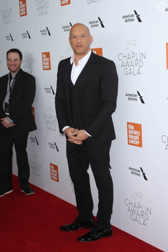 Vin Diesel - Les célébrités posent lors des 45ème Chaplin Awards à New York le 30 avril 2018.