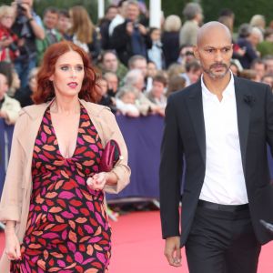 Audrey Fleurot enceinte et son compagnon Djibril Glissant - Avant-première du film "Everest" et soirée d'ouverture lors du 41ème Festival du film américain de Deauville, le 4 septembre 2015.