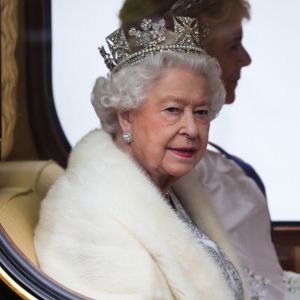 La reine Elisabeth II d'Angleterre - La famille royale d'Angleterre à son arrivée à l'ouverture du Parlement au palais de Westminster à Londres. Le 14 octobre 2019.