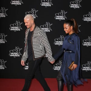 Le chanteur français M. Pokora (Matt Pokora) et sa compagne la chanteuse américaine Christina Milian - 19ème édition des NRJ Music Awards à Cannes le 4 novembre 2017. © Dominique Jacovides/Bestimage