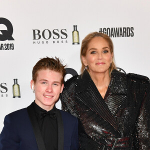 Sharon Stone et son fils Roan Joseph Bronstein assistent aux "GQ Men of the Year Awards 2019" à l'Opéra-Comique de Berlin, le 7 novembre 2019.