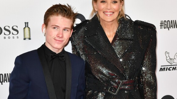 Sharon Stone honorée devant son fils adoptif Roan