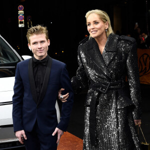 Sharon Stone et son fils Roan Joseph Bronstein assistent aux "GQ Men of the Year Awards 2019" à l'Opéra-Comique de Berlin, le 7 novembre 2019.