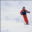  Archives- Roman Polanski sur les pistes de ski à Gstaad en 1986.  