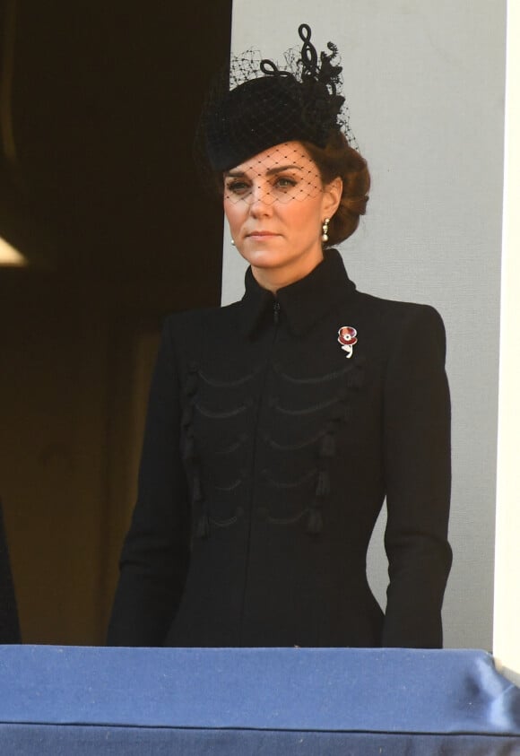 Kate Middleton - La famille royale réunie pour le Remembrance Sunday Service, au Cénotaphe de Londres, le 10 novembre 2019.
