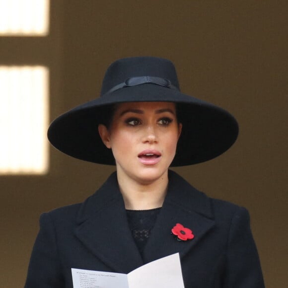 - La famille royale réunie pour le Remembrance Sunday Service, au Cénotaphe de Londres, le 10 novembre 2019.