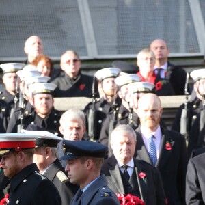 - La famille royale réunie pour le Remembrance Sunday Service, au Cénotaphe de Londres, le 10 novembre 2019.