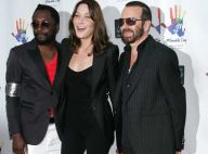 Carla Bruni très décontractée avec Will.I.Am et Dave Stewart : une chanteuse... ravissante et ravie !