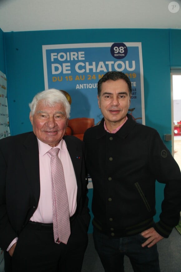 Exclusif - Raymond Poulidor, Laurent Luyat - Personnalités à la Foire de Chatou. Le 16 mars 2019.