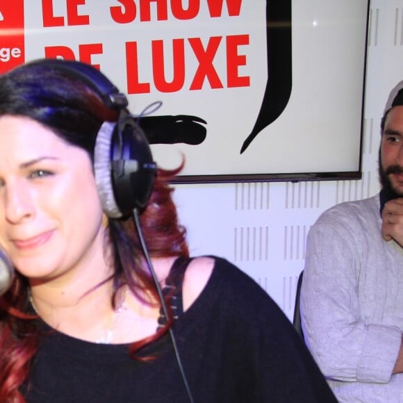 Exclusif - La chanteuse Larusso (Laetitia Larusso) lors de l'émission "Le Show de Luxe" sur la Radio Voltage à Paris , France, le 8 avril 2019. © Philippe Baldini/Bestimage