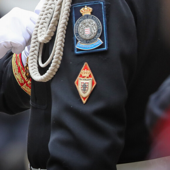Le prince Albert II de Monaco - La famille princière de Monaco dans la cour du palais lors de la fête Nationale monégasque à Monaco le 19 novembre 2019. © Olivier Huitel/Pool Monaco/Bestimage