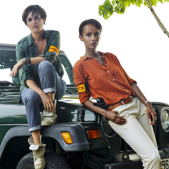 Exclusif - Prix Spécial - No Web - Béatrice De la Boulaye et Sonia Rolland sur le tournage de la série "Tropiques criminels" en Martinique diffusée le 22 novembre sur France 2. Le 8 mai 2019 © Sylvie Castioni / Bestimage