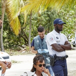 Exclusif - Julien Beramis, Sonia Rolland sur le tournage de la série "Tropiques criminels" en Martinique diffusée le 22 novembre sur France 2. Le 8 mai 2019 © Sylvie Castioni / Bestimage