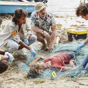 Exclusif - Sonia Rolland, Béatrice De la Boulaye, Julien Beramis et Valentin Papoudof sur le tournage de la série "Tropiques criminels" en Martinique diffusée le 22 novembre sur France 2. Le 8 mai 2019 © Sylvie Castioni / Bestimage