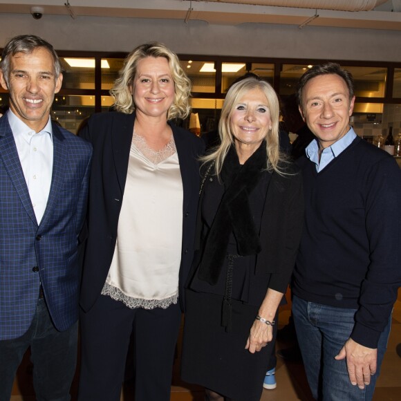 Exclusif - Paul et Luana Belmondo, Teresa Castaldo et Stéphane Bern - Luana Belmondo lors du lancement de son livre "Italia mia Luana cuisine Rome" au restaurant l'Osteria del Vino du marché spacieux Eataly Paris Marais à Paris le 7 novembre 2019. © Tiziano Da Silva - Pierre Perusseau/Bestimage