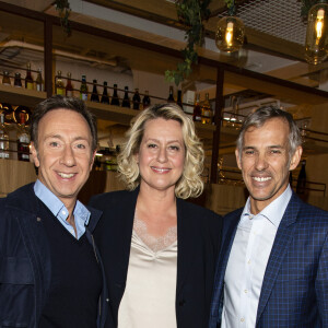 Exclusif - Stéphane Bern, Paul et Luana Belmondo - Luana Belmondo lors du lancement de son livre "Italia mia Luana cuisine Rome" au restaurant l'Osteria del Vino du marché spacieux Eataly Paris Marais à Paris le 7 novembre 2019. © Tiziano Da Silva - Pierre Perusseau/Bestimage