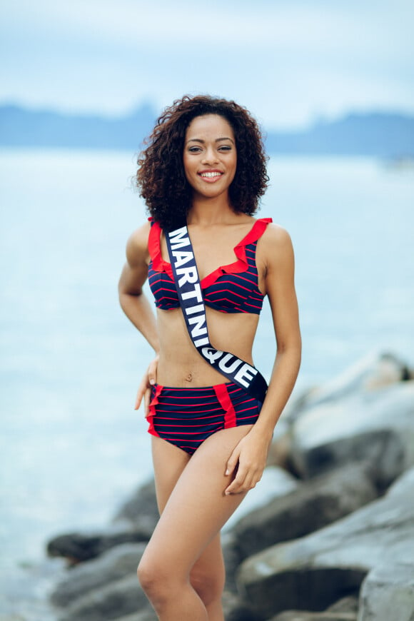 Miss Martinique, Ambre Bozza, lors du voyage Miss France 2020, à Tahiti, en novembre 2019.