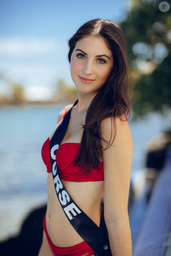Miss Corse, Alixia Cauro, lors du voyage Miss France 2020, à Tahiti, en novembre 2019.