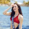 Miss Limousin, Alison Salapic, lors du voyage Miss France 2020, à Tahiti, en novembre 2019.