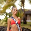 Miss Saint-Martin et Saint-Barthélemy, Layla Berry, lors du voyage Miss France 2020, à Tahiti, en novembre 2019.