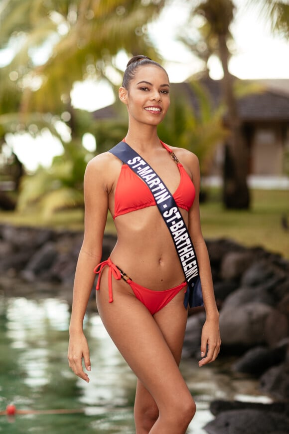 Miss Saint-Martin et Saint-Barthélemy, Layla Berry, lors du voyage Miss France 2020, à Tahiti, en novembre 2019.