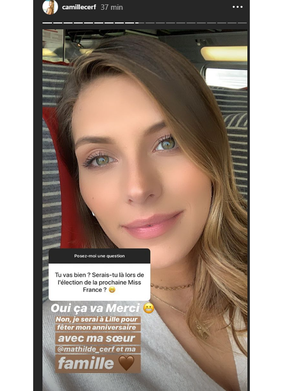 Camille Cerf répond aux questions des internautes sur Instagram - 22 novembre 2019