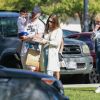 Exclusif - Justin Timberlake et Jessica Biel ont accompagné leur fils Silas à son entrainement de baseball à Los Angeles le 29 octobre 2019