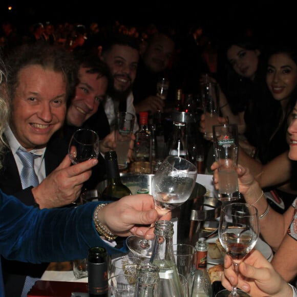 Exclusif - Pierre-Jean Chalençon et Jordan Deluxe - Soirée des 25 ans des trophées de la nuit au Lido à Paris le 25 novembre 2019. © Philippe Baldini/Bestimage