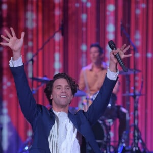 Mika sur le plateau de l'émission "Che Tempo Che Fa" à Milan, Italie, le 6 octobre 2019.