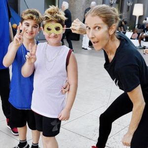 Céline Dion fête les 8 ans de Nelson et Eddy, à Las Vegas, le 23 octobre 2018