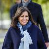 Anne Hidalgo - Inauguration du "Bouquet de Tulipes" de Jeff Koons à Paris le 4 octobre 2019. L'oeuvre de 34 tonnes et de 13 mètres de haut, offerte par l'artiste américain est installée entre le Petit palais et la place de la Concorde dans les jardins des Champs-Elysées. © Autissier / Panoramic / Bestimag