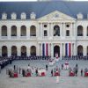 Hommage national rendu aux treize militaires morts pour la France en opérations extérieures, dans la cour de l'Hôtel national des Invalides à Paris, le 2 décembre 2019. ©JB Autissier / Panoramic / Bestimage