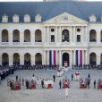 Hommage national rendu aux treize militaires morts pour la France en opérations extérieures, dans la cour de l'Hôtel national des Invalides à Paris, le 2 décembre 2019. ©JB Autissier / Panoramic / Bestimage