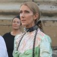 Céline Dion arrive à la Tour Eiffel, à Paris, pour un shooting pour le magazine CR, le 30 juin 2019.