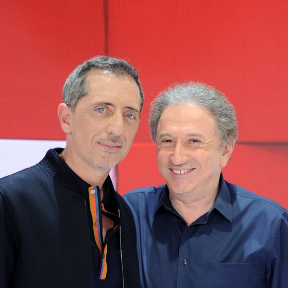 Exclusif - Gad Elmaleh et Michel Drucker - Enregistrement de l'émission "Vivement Dimanche" au studio Gabriel à Paris, présentée par Michel Drucker, le 11 septembre 2019 © Guillaume Gaffiot / Bestimage